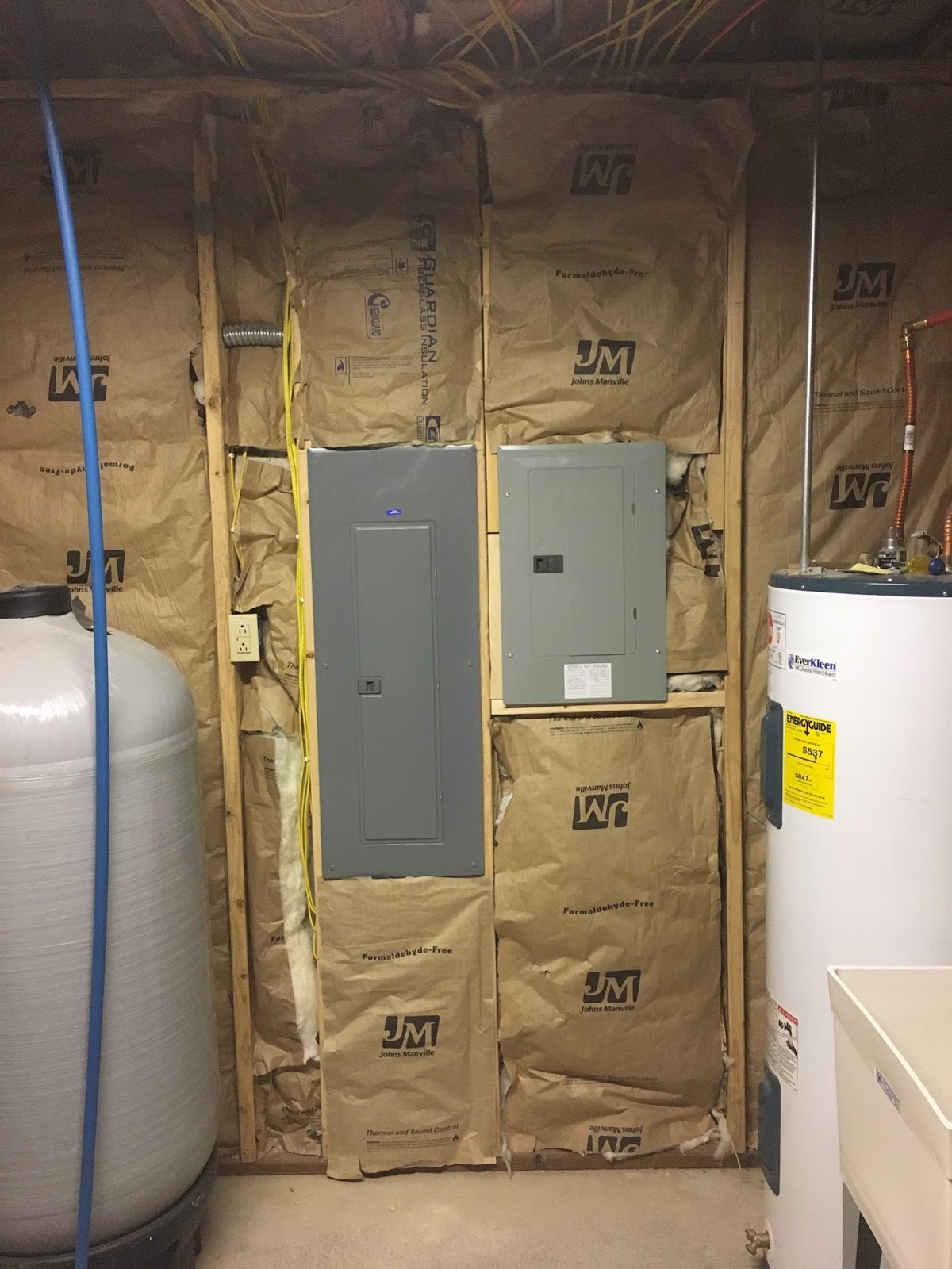 Anderson Log Cabin Fever, Log Home Building: 2017 Wiring main Panel