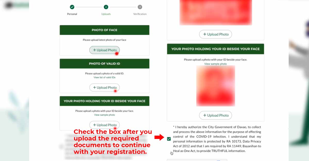 After the form is filled out, you must upload the digital copy of the