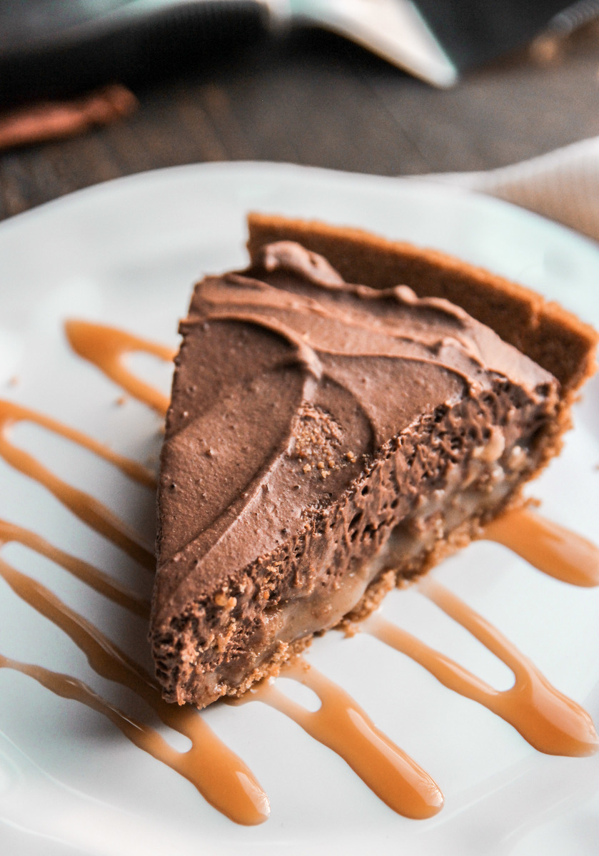 Gluten-Free Chocolate Mousse &amp; Praline Pie - Confessions of a ...