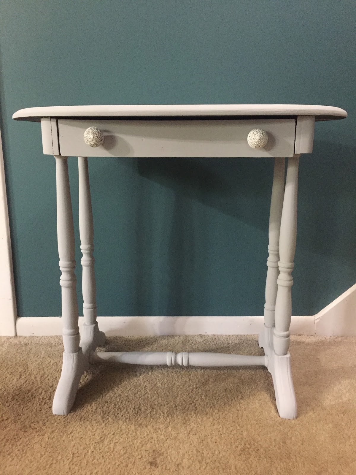 Drew Danielle Design Grey Chalk Paint Side Table