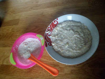 Homemade porridge for adults and babies.