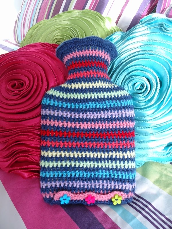 Dinki Dots Craft Crochet Hot Water Bottle Cover Dinki Dots Craft Crochet Hot Water Bottle Cover