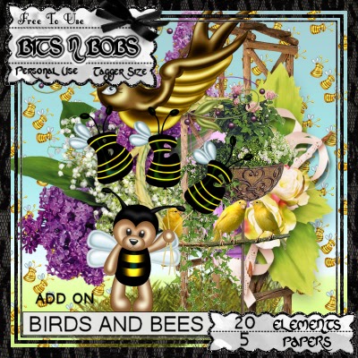 Bits N Bobs: Birds And Bees and freebie blog train