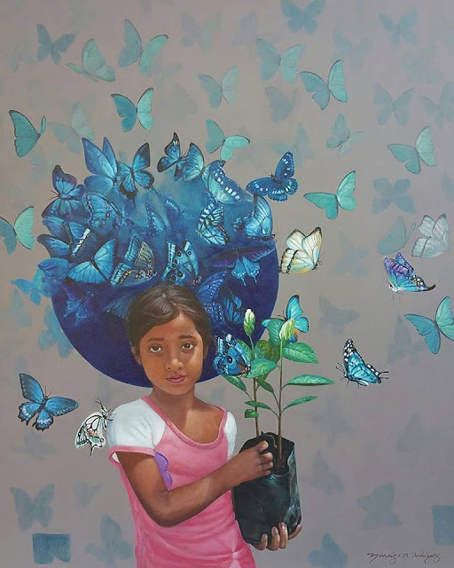 Narcizo Rodriguez - Natural aura, acrylic on canvas, 2017