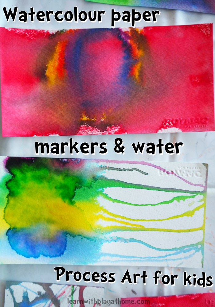 Learn with Play at Home: Watercolour Paper and Markers. Process