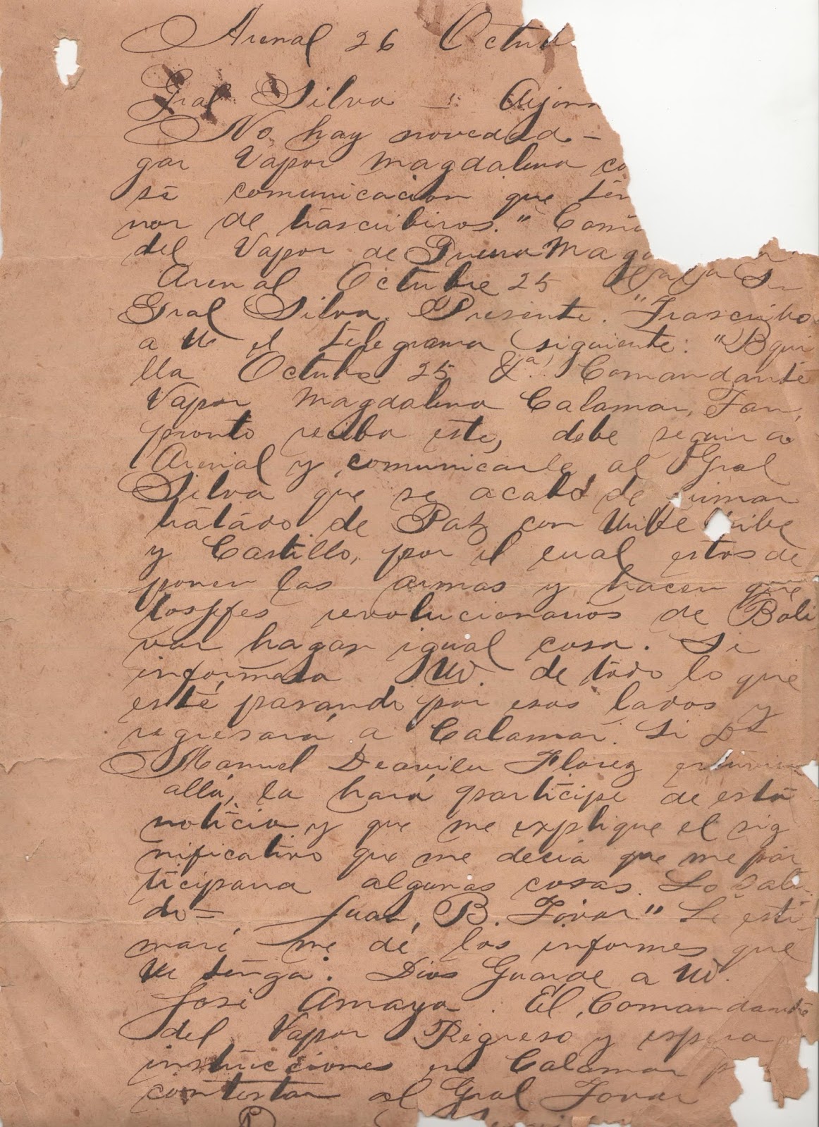 Guerra de los mil dias Memorias General Angel Maria Silva Valderrama