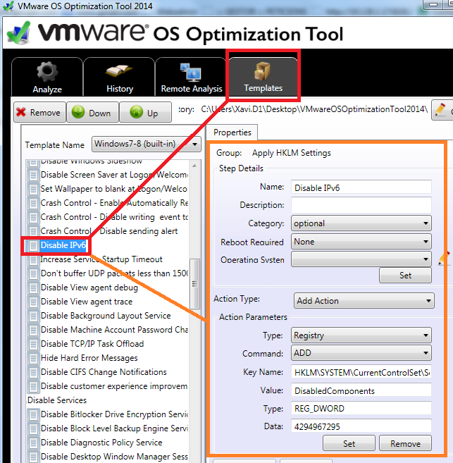 VMWare: OS Optimization Tool