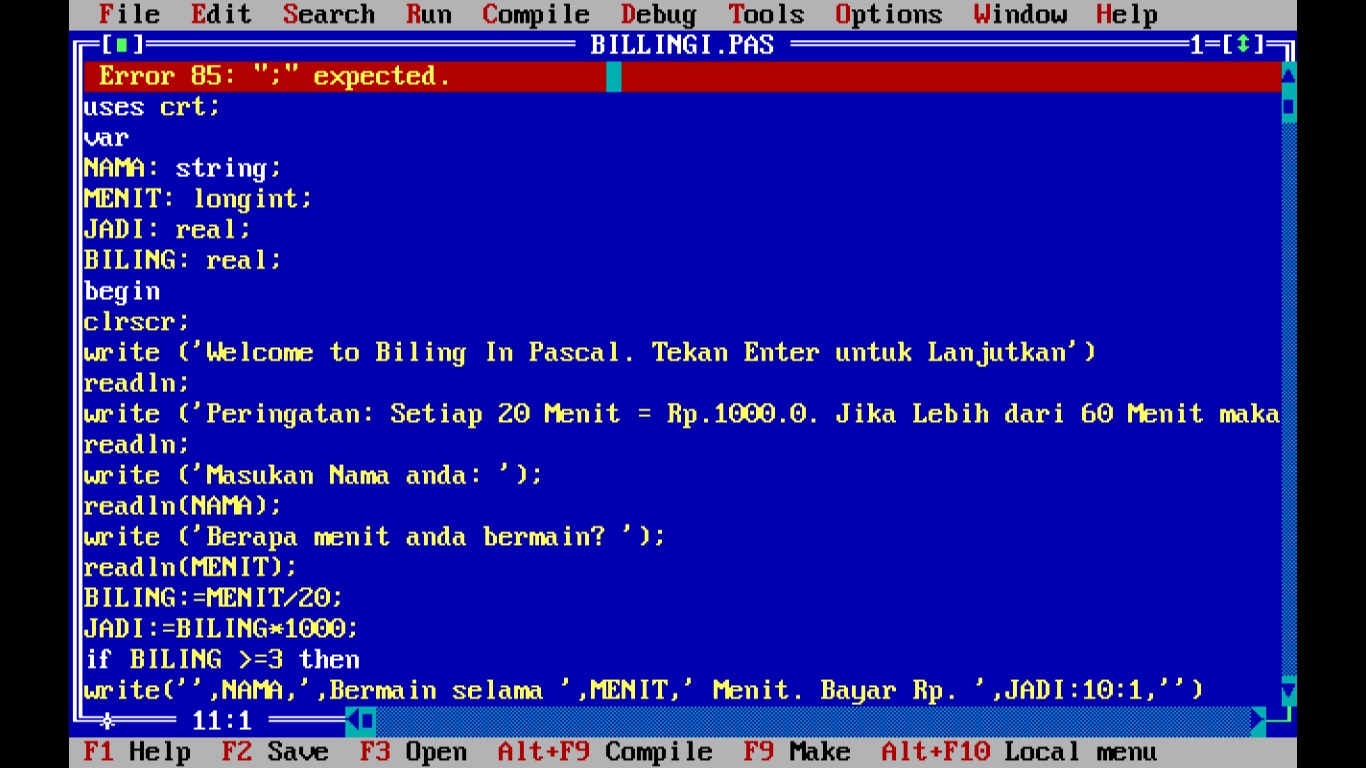 Blog program web: tutorial menggunakan turbo pascal