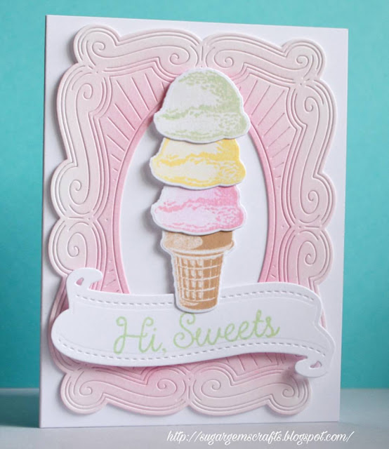 Sunny Studio Stamps: Two Scoops Ice Cream Card by Lenae