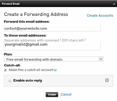 Create forwarding email
