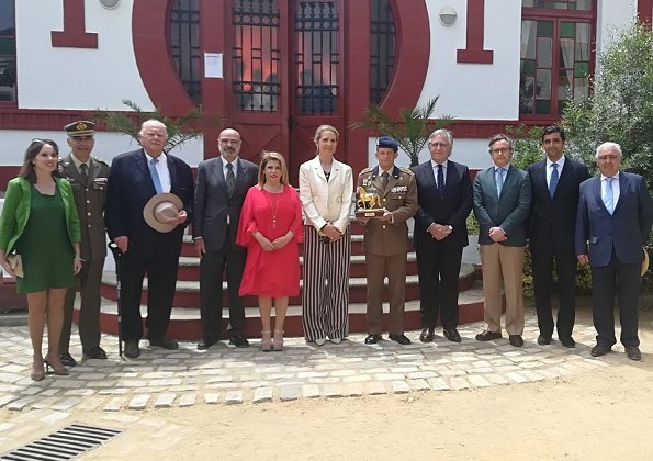 Infanta Elena presented Golden Horse (Caballo de Oro) award to the Royal Guards with a ceremony held during Jerez Horse Fair in Cadiz city of Spain