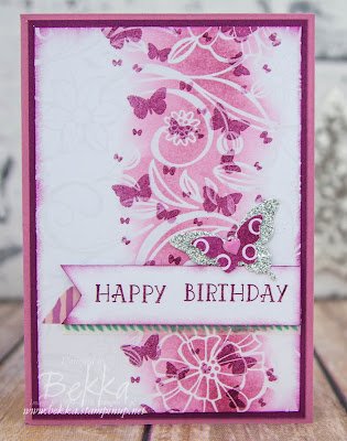 Pretty Spring Butterfly Birthday Card featuring the Perpetual Birthday Stamps from Stampin' Up! UK.  Buy Stampin' Up! UK Here