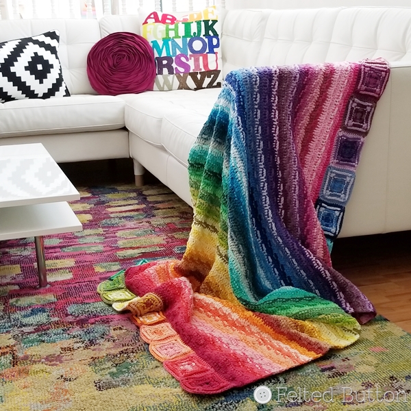 Every Bit a Blanket {free crochet pattern} by Felted Button using Scheepjes Cahlista Colour Pack