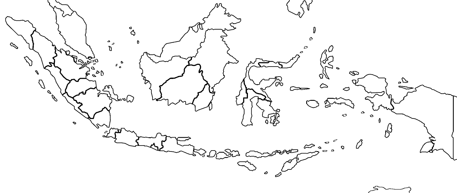 Gambar Peta Pulau Kalimantan Hitam Putih Doni Gambar