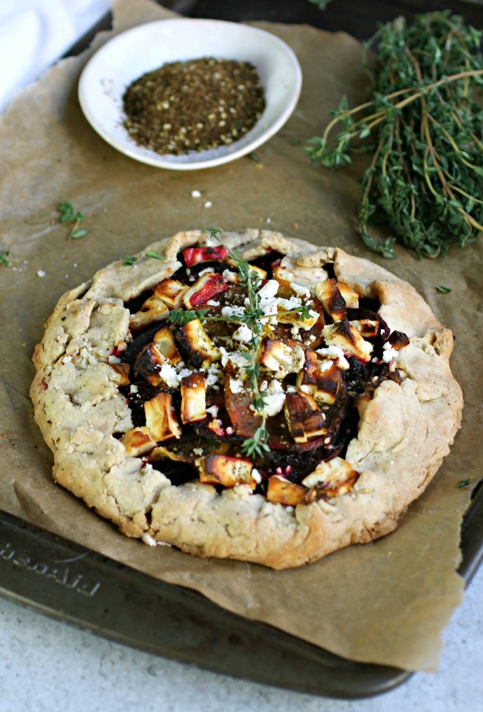 Beet Galette with Feta Cheese and Za'atar