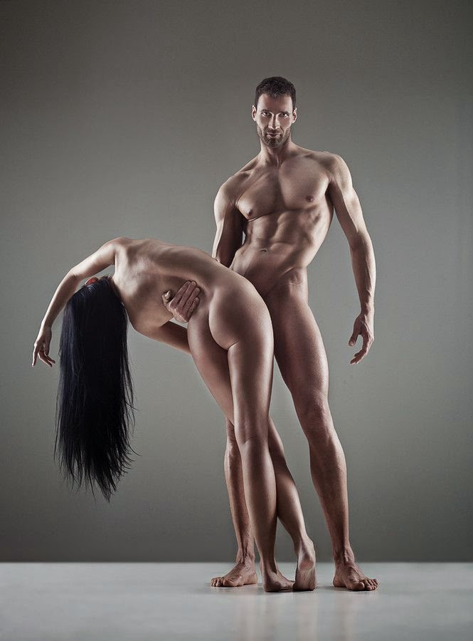 Nude male and female models posing photograph by panoramic images