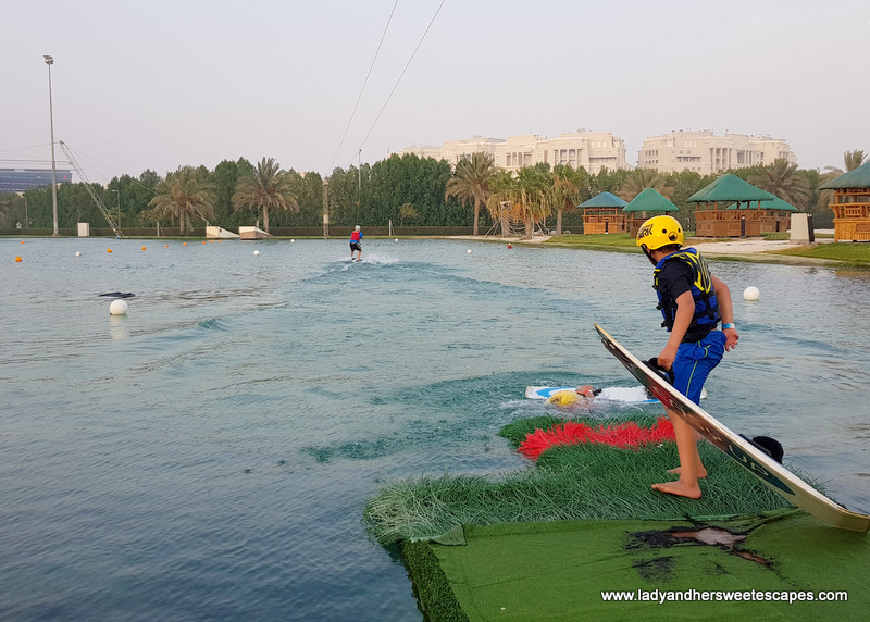 Wakeboarding in Abu Dhabi Al Forsan Sports Resort Lady & her Sweet