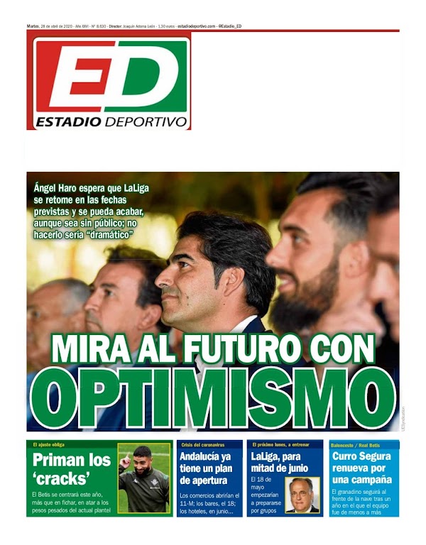 Betis, Estadio Deportivo: "Mira al futuro con optimismo"