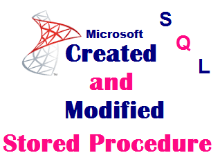 Find Created and Modified Stored Procedure
