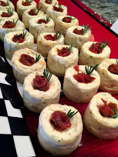 Savory cheesecakes, Brie, Rosemary, mini cheesecakes