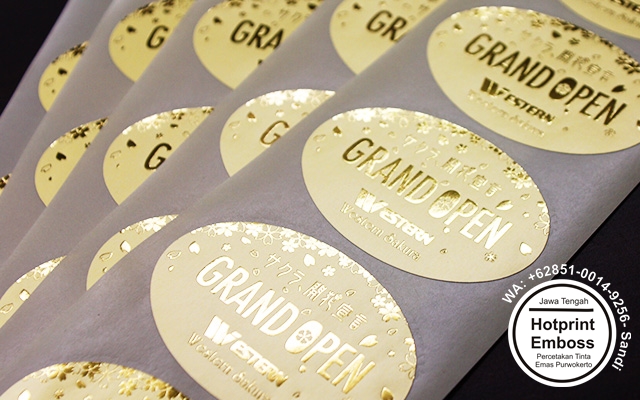 Percetakan Hotprint Embos Jawa Tengah menerima pembuatan