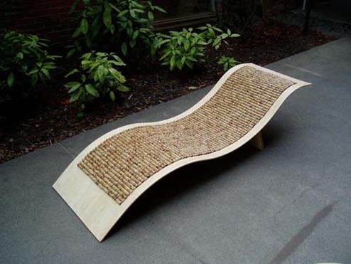 Desain kursi santai berbahan bambu