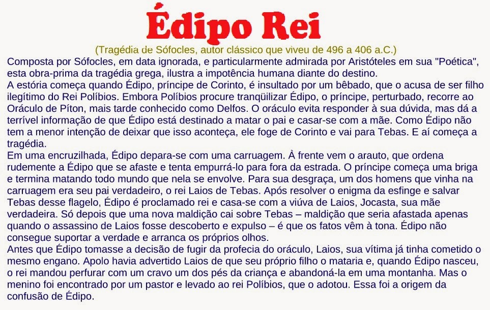 Sapiência Teoria do Complexo de Édipo,