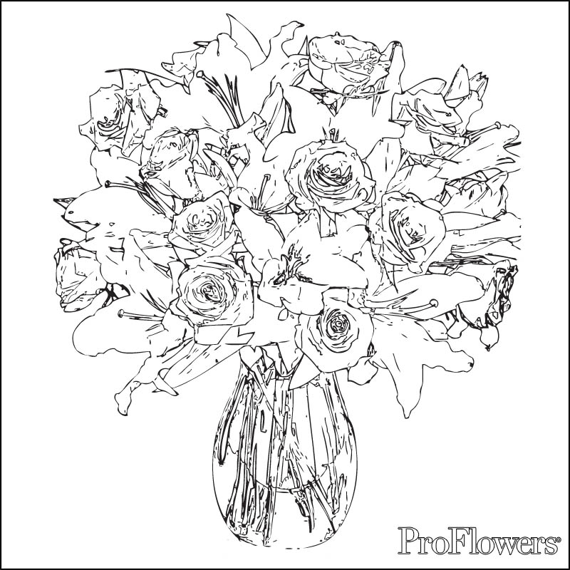 images of roses for coloring book pages - photo #33