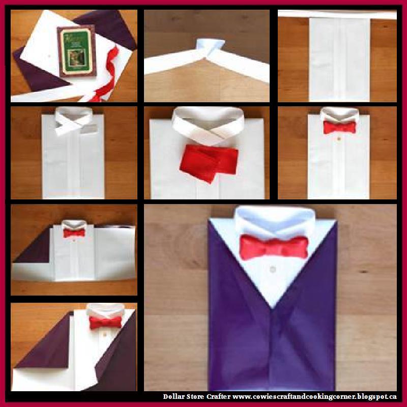 Dollar Store Crafter DIY Bow Tie And Shirt Greeting Card
