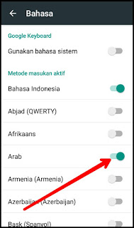 Cara Menulis Bahasa Arab di Android