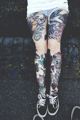 leg sleeve tattoo 