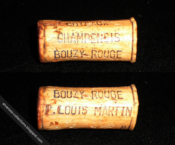 Destroyed wine cork: Coteaux Champenois Bouzy-Rouge (no year) Destroyed wine cork: Coteaux Champenois Bouzy-Rouge (no year)
