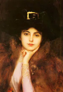 Albert Lynch, Portrait Of An Elegant Ladye