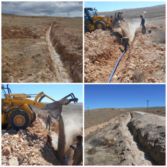 Darende İlçesi Başdirek Mahallesi’nde içmesuyu alt yapı çalışmaları tamamlandı