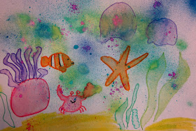 Art is Basic-- Art Teacher Blog: Underwater Scene-- 1st Grade