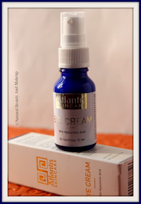 packaging of Atlantis Skincare Eye Cream With Hyaluronic Acid 