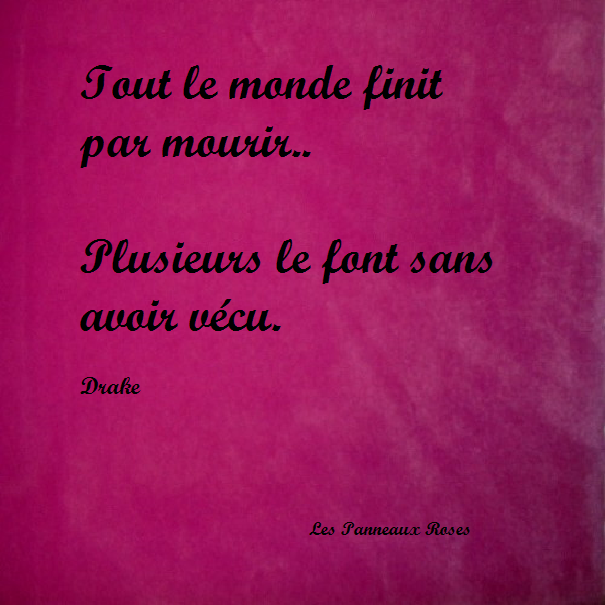 Résultat de recherche d'images pour "tout le monde finit par mourir, plusieurs le font sans avoir vécu"