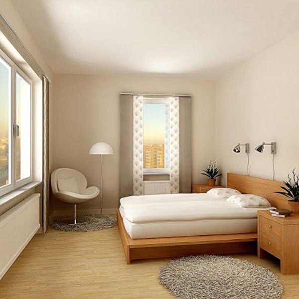 Modern wooden bedroom furnitures photo