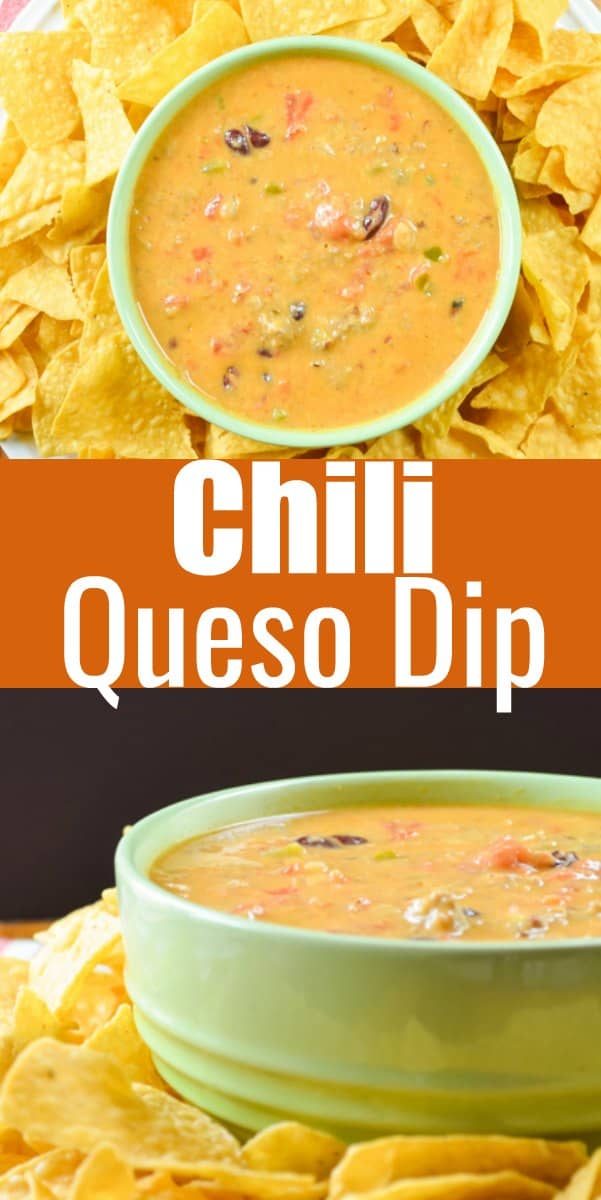Chili Queso Dip made without velveeta cheese is a favorite Queso Dip Recipe. How to make Queso Dip from scratch is so easy! From Serena Bakes Simply From Scratch.