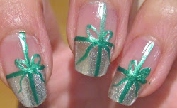 christmas nail nails simple present designs easy xmas presents very festive anny bows yourself cool holiday beginners bow omg holidays