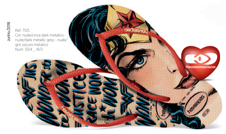chinelo feminino slim heroinas havaianas