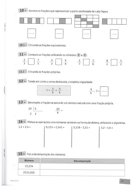 atividades de matematica 3 ano