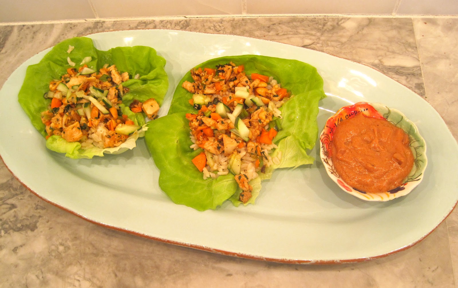 The Wooden Spoon Diaries Lettuce Wraps with HoisinPeanut Sauce