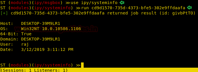 SilentTrinity Post Exploitation Agent