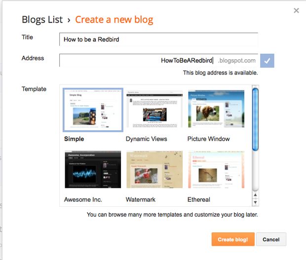 How to create a blog