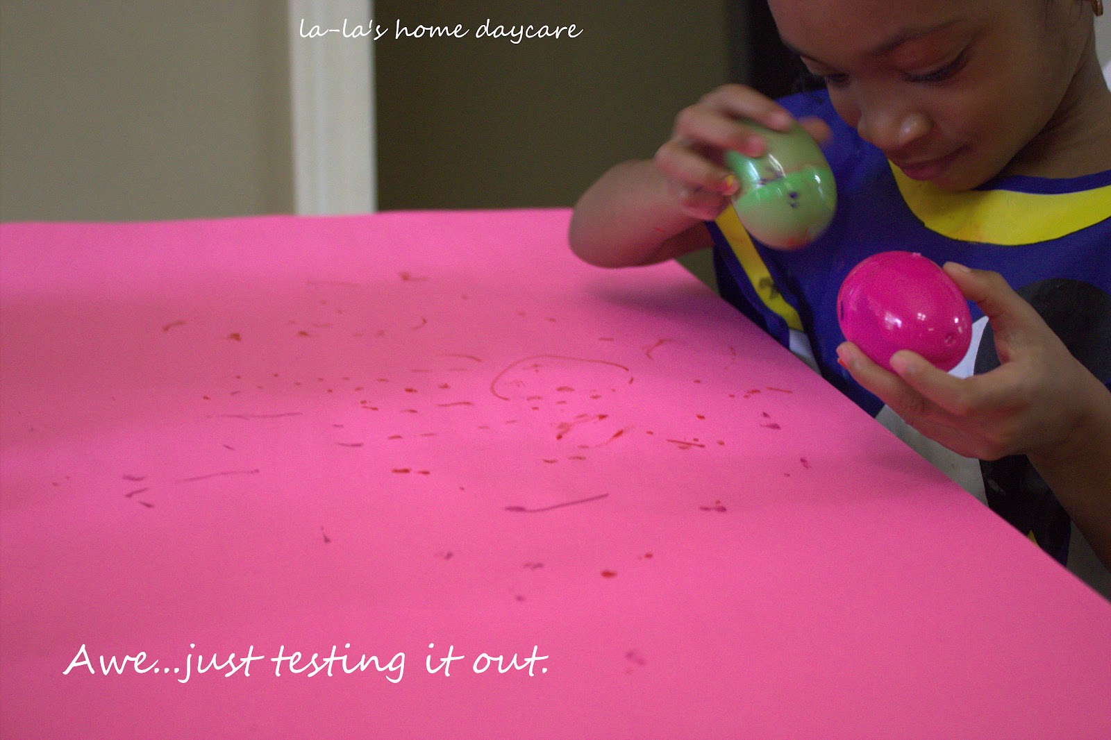 LaLa's Home Daycare Plastic Egg Painting