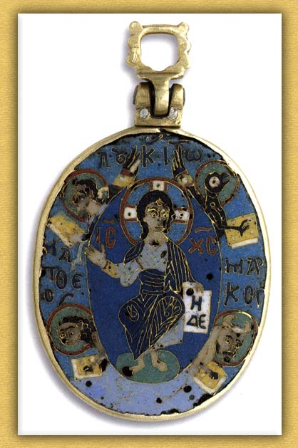 Βυζαντινό αμφιπρόσωπο ελλειψοειδές εγκόλπιο της Ιεράς Μονής Βατοπαιδίου Αγίου Όρους