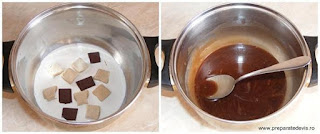 preparare glazura caramel pentru ornat torturi si prajituri de casa, retete culinare, 