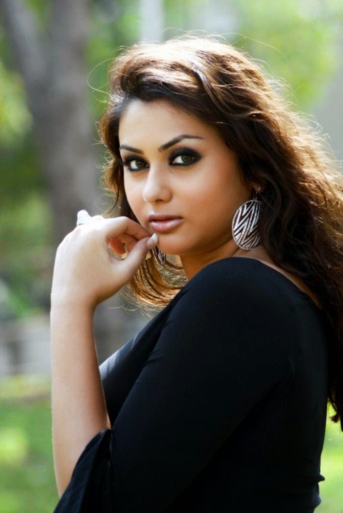Cap South Hot Actress Namitha Spicy Stills In Black Dress