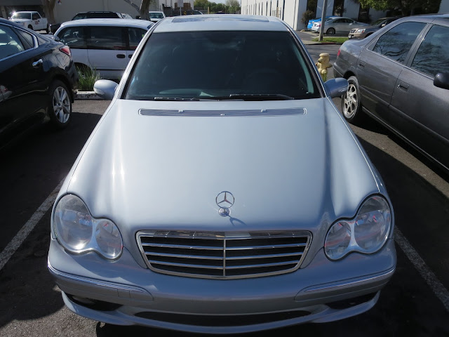 A new car look with a paint color change on this Mercedes at Almost Everything Auto Body